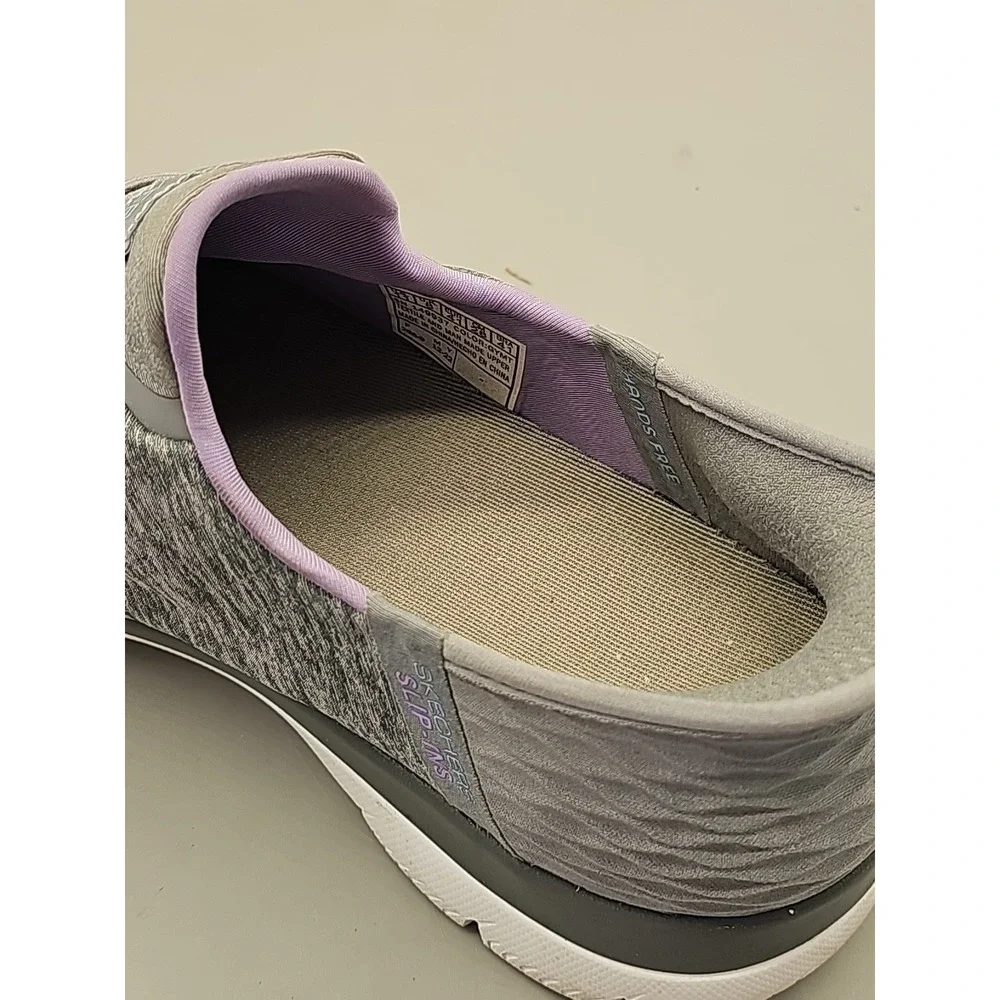 Women's size11 Skechers Slip Ins Gray Hands-Free Slip On Shoes Skechers